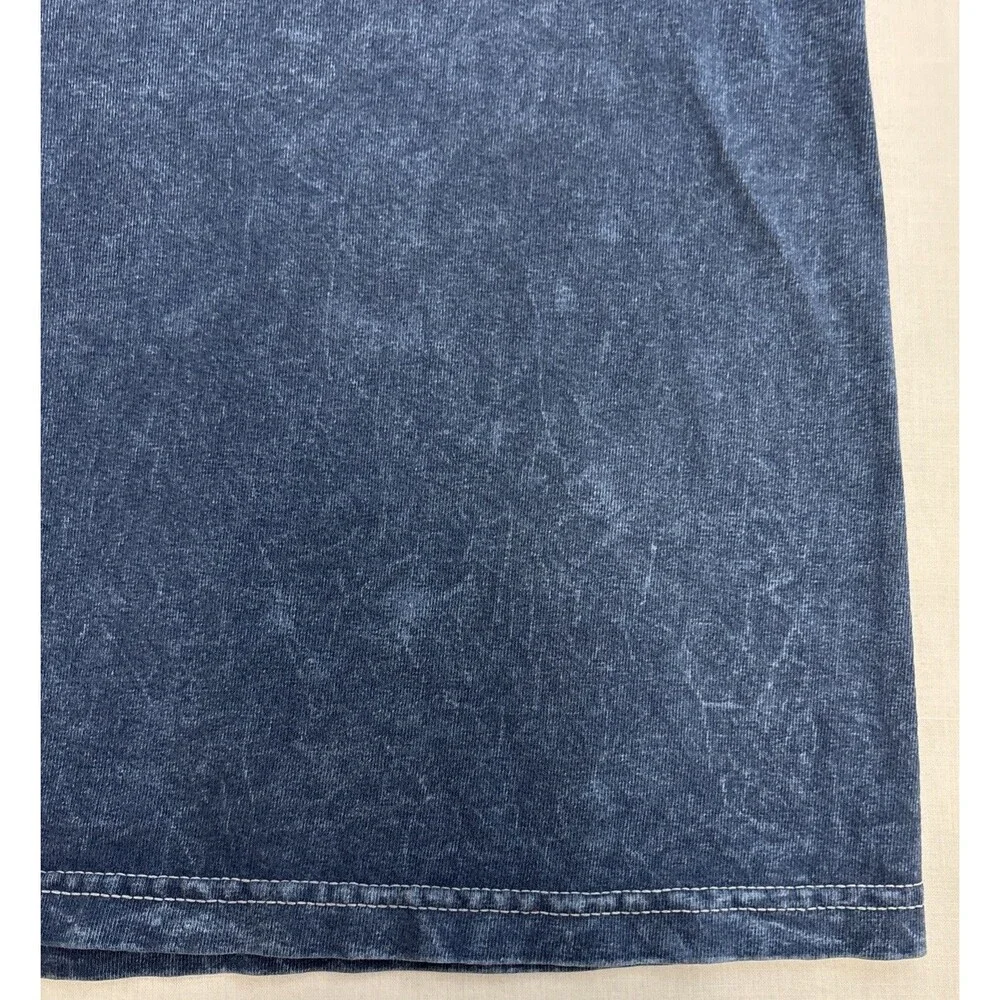 Yesterdays Sportswear T Shirt Blue distressed wash Mens Medium Short Sleeve Crew